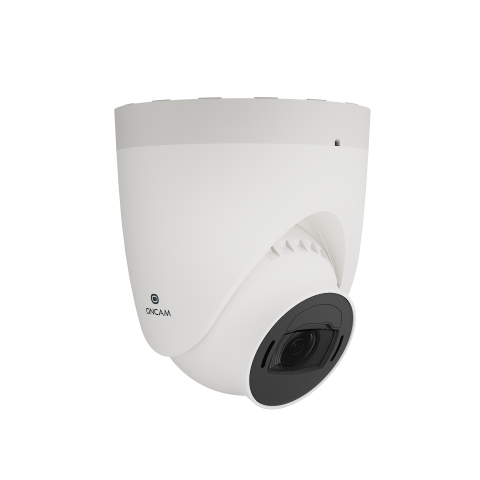 Oncam Turret Camera A white Oncam turret camera on a black background, showcasing its compact and sleek modern design for discreet surveillance.