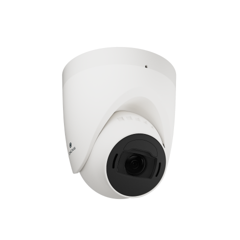 Oncam Turret Camera A white Oncam turret camera on a black background, showcasing its compact and sleek modern design for discreet surveillance.