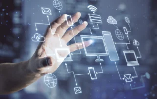 An illustration of various devices and systems seamlessly communicating.